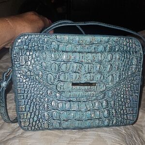 Brahmin Shimmering Blue Crocodile Crossbody Bag*****SOLD****